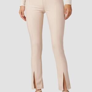 Hudson Sz 30x30 Barbara High-Rise Straight Vegan Leather Spliced Hem Jean Shell